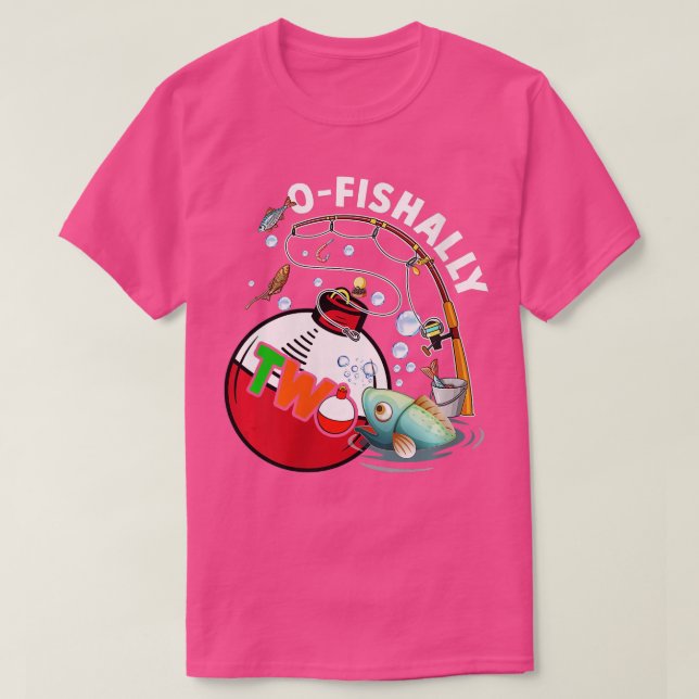 T-shirt Femmes Enfants 2e Thème De Pêche Anniversaire Pour (Design devant)