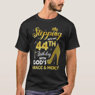 T-shirt Femmes Entrant Dans Mon 44E Anniversaire Avec Dieu