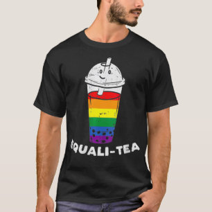 T-shirt Femmes Equalitea Arc-en-ciel Boba Bubble Milk Thé 