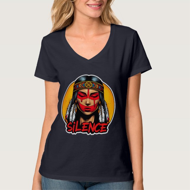 T-shirt Femmes et filles autochtones disparues et assassin (Devant)