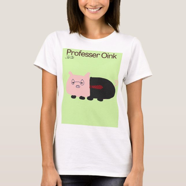 T-shirt femme's fat cat ami membre professeur porc (Devant)
