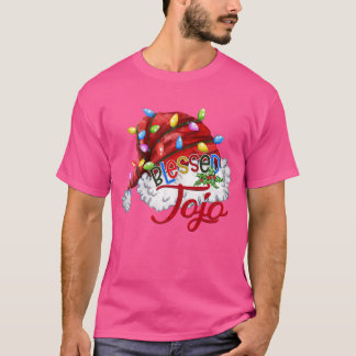 T-shirt Femmes Femmes Béni Jojo Santa Hat Noël Lumière77