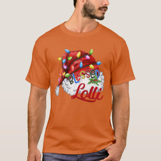 T-shirt Femmes Femmes Béni Lolli Santa Hat Xmas Lumière