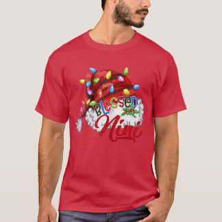 T-shirt Femmes Femmes Béni Nini Santa Hat Xmas Lumière86