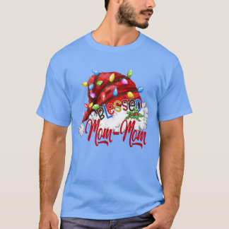 T-shirt Femmes Femmes Béni Père Noël Chapeau Noël Lumière