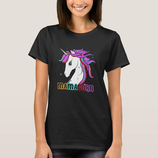 T-shirt Femmes Femmes Fantastique Mamacorn Unicorn Costume (Devant)
