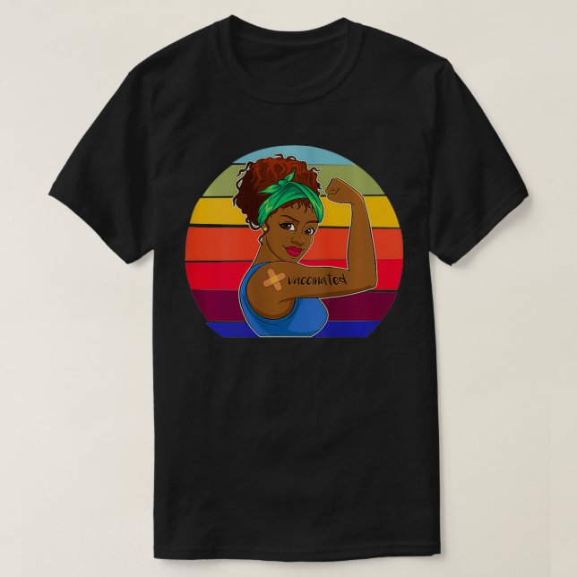 T-shirt Femmes Femmes J'Ai Été Vacciné Aux Africains-Améri (Design devant)
