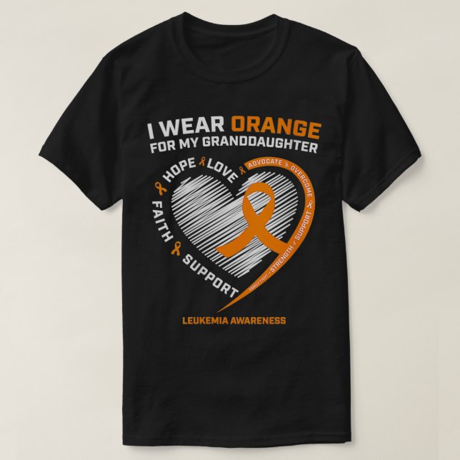 T-shirt Femmes Femmes Je Porte L'Orange Pour Ma Petite-Fil (Design devant)