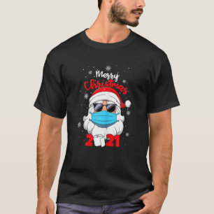 T-shirt Femmes Fêtes Joyeux Noël 2021 Père Noël En