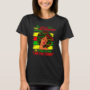 T-shirt Femmes Fier Noir Africain-Américain Dames Noir H