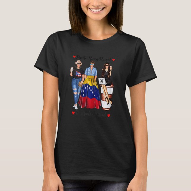 T-shirt Femmes Fier Porto Rico Venezuela Racines Né Ven (Devant)
