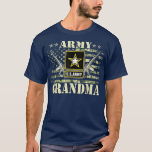 T-shirt Femmes Fière Armée Grand-mère États-Unis Drapeau M