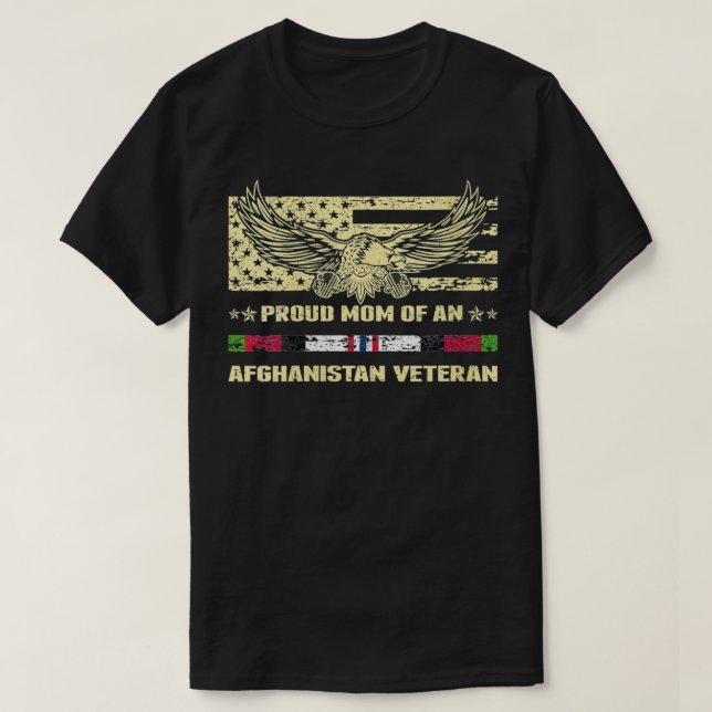 T-shirt Femmes Fières Maman d'un vétéran militaire afghan (Design devant)