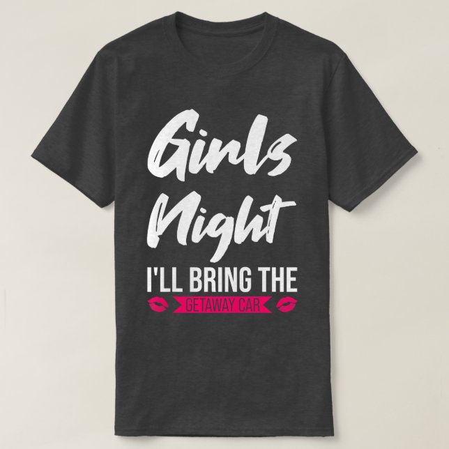 T-shirt Femmes Filles nuit J'apporterai la partie voiture  (Design devant)