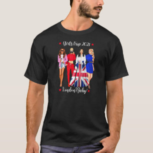 T-shirt Femmes Filles Voyage Londres Vacances Mignonne Fem
