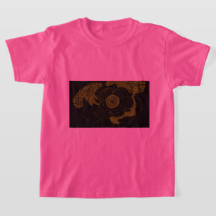 T-shirt Femmes Fleur Dorée
