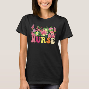 T-shirt Femmes Fleur sauvage Été Floral Nurs de fleurs