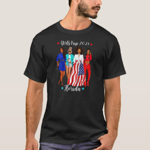 T-shirt Femmes Floride Voyage filles 2021 Black Womens Vac