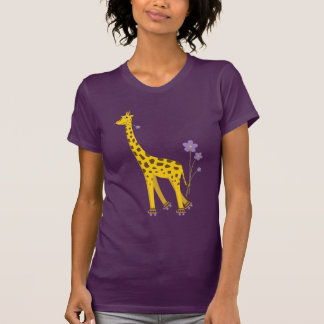 T-shirt Femmes foncées drôles de patinage de rouleau de