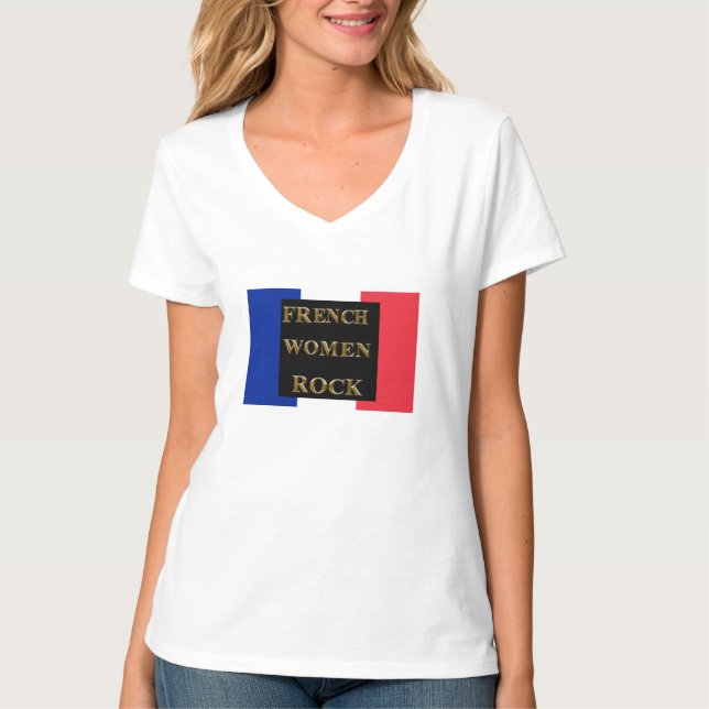 T-SHIRT FEMMES FRANÇAISES ROCK (Devant)