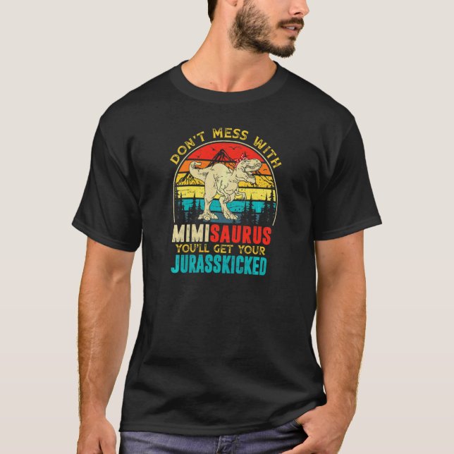 T-shirt Femmes Fun Femmes Rétro Mimisaurus Dinosaur Rex Mo (Devant)
