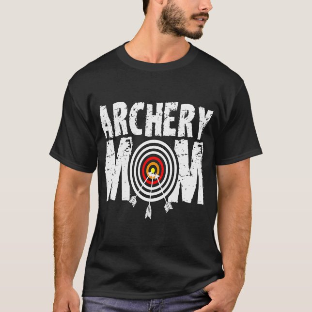 T-shirt FEMMES Funny Archery Maman Feu de tir à l'arc Bow (Devant)