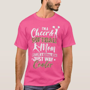 T-shirt FEMMES Funny Softball Cheval Maman Leopard Motif M