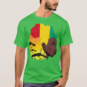 T-shirt Femmes Guinéenne Reine Noire Histoire Mois Guinée 