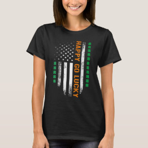 T-shirt Femmes heureux Go Lucky St Patrick's Day Shamrock