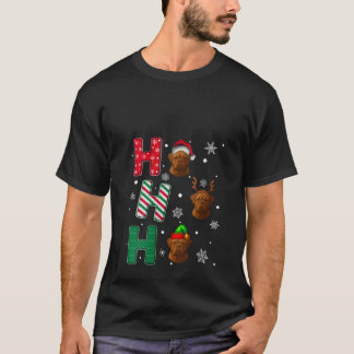 T-shirt Femmes Ho Ho Ho Dogue De Bordeaux Amoureux Des Chi