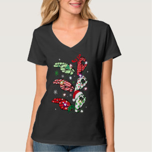 T-shirt Femmes Ho Ho Ho Langue Des Signes Asl Père Noël Me