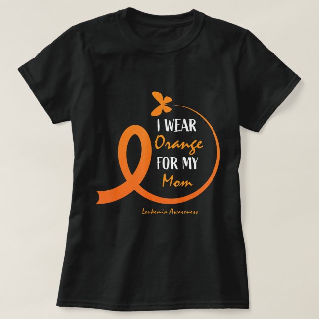 T-shirt Femmes Hommes Enfants Je Porte L'Orange Pour Ma Mè (Design devant)