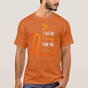 T-shirt Femmes Hommes Je Porte De L'Orange Pour Ma Leukémi
