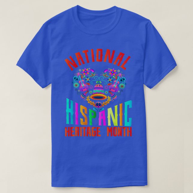 T-shirt Femmes Hommes National Hispanique Mois du patrimoi (Design devant)