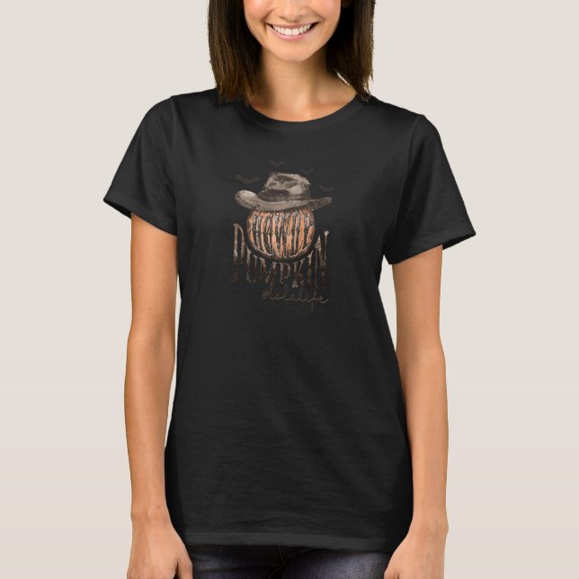 T-shirt Femmes Howdy Citrouille Lola Halloween Lola (Devant)