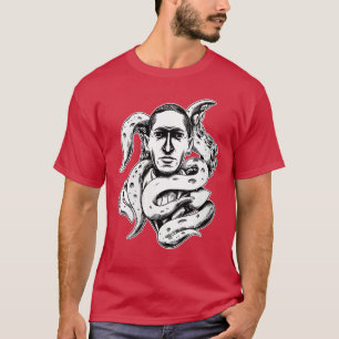 T-shirt Femmes HP LOVECRAFT CTHULHUENTACLES HORREUR VINTAG