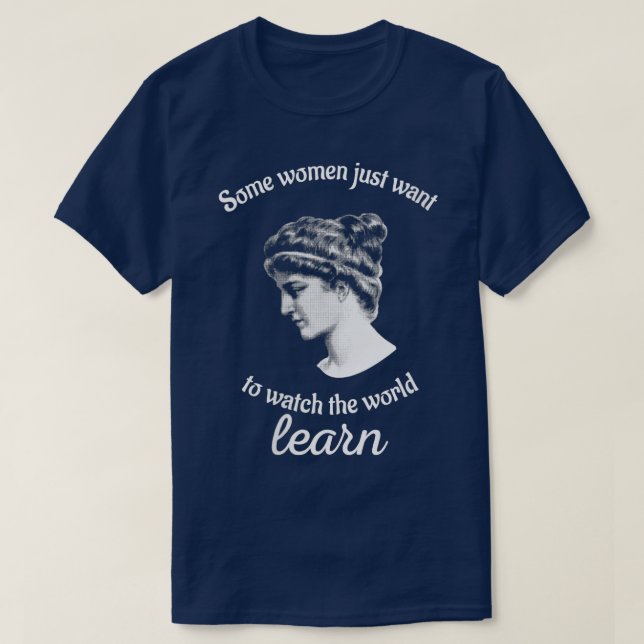 T-shirt Femmes Hypatia veut regarder le monde apprendre Ph (Design devant)