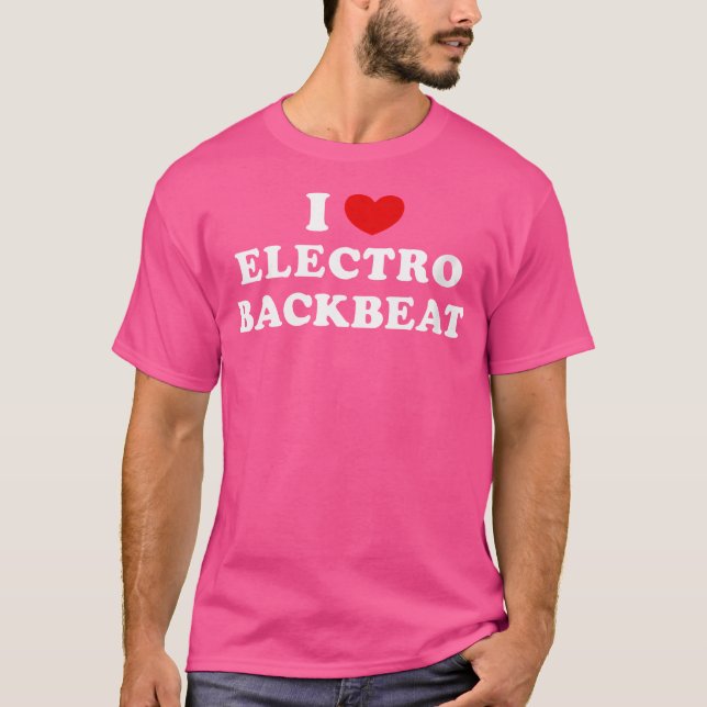 T-shirt Femmes I Love Electro Backbeat I Heart Electro Bac (Devant)