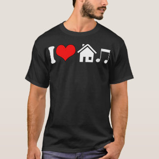 T-shirt Femmes I Love House Music Funny Electronic Music V