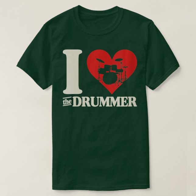 T-shirt FEMMES I Love the Drummer Heart Drum Couple Girlfr (Design devant)