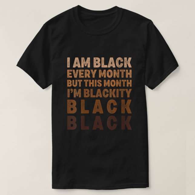 T-shirt Femmes Im Blackity Noir Africain Américain Noir Hi (Design devant)