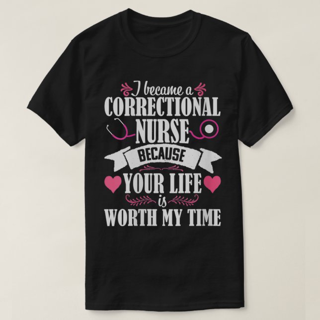 T-shirt Femmes Infirmière correctionnelle Citation Cute In (Design devant)