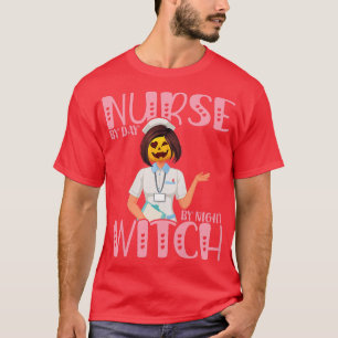 T-shirt Femmes Infirmière De Jour Sorcière De Nuit, Hallow