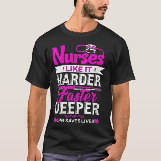 T-shirt Femmes Infirmières Drôle Comme Il Est Plus Diffici
