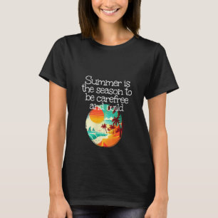 T-shirt Femmes insouciantes et sauvages en mer et en été V