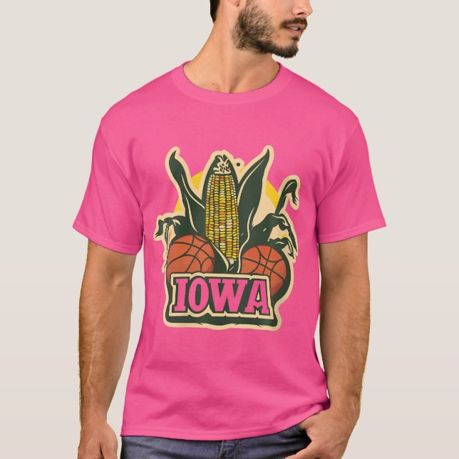 T-shirt FEMMES Iowa Des Moines Maïs Sur Le Basket-Ball Cob (Devant)