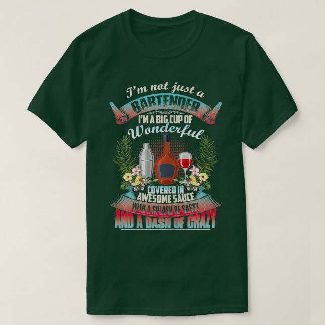 T-shirt Femmes Ix27m Pas Seulement Un Bartender Ix27m Une  (Design devant)