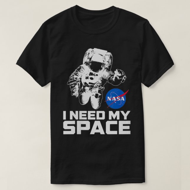 T-shirt Femmes J'ai besoin de mon espace avec l'astronaute (Design devant)