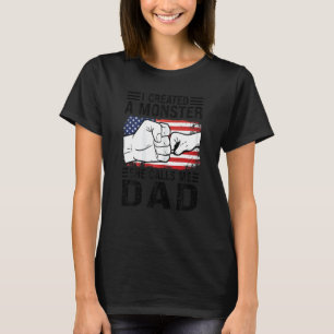 T-shirt Femmes J'Ai Créé Un Monstre Elle M'Appelle Papa Pa