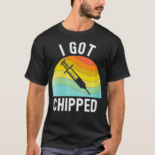 T-shirt Femmes J'Ai Des Vaccins À Chip Funny Pro Vaccinati